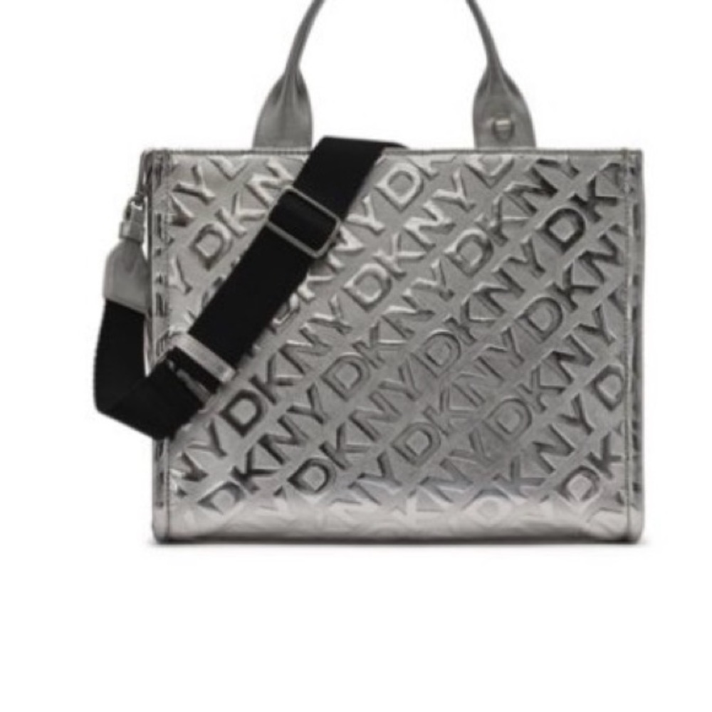 DKNY Metallic Silver Shoulder Bag